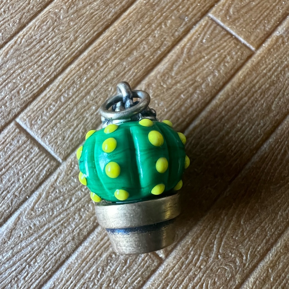 James Avery New cactus glass finial! 925 & bronze